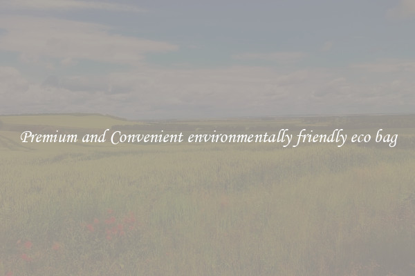 Premium and Convenient environmentally friendly eco bag