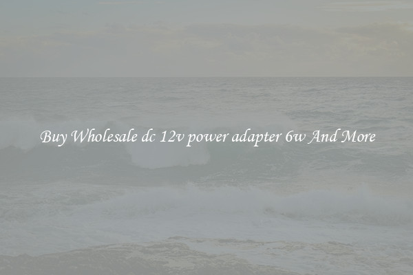Buy Wholesale dc 12v power adapter 6w And More