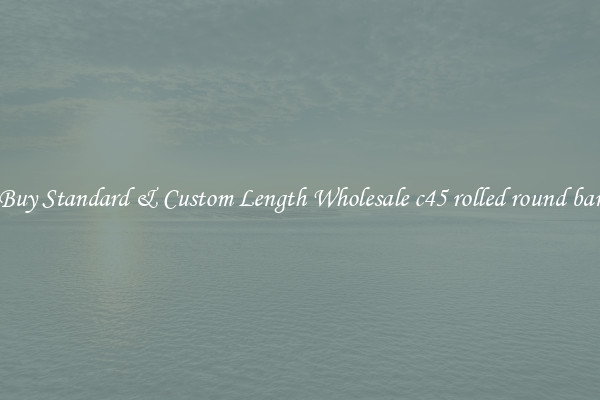 Buy Standard & Custom Length Wholesale c45 rolled round bar