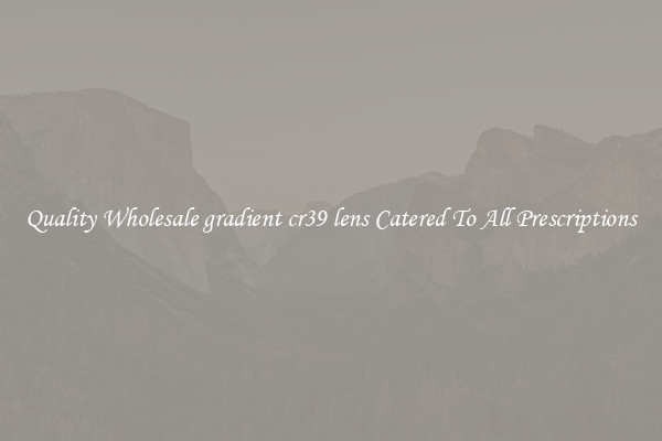 Quality Wholesale gradient cr39 lens Catered To All Prescriptions