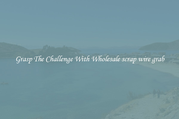 Grasp The Challenge With Wholesale scrap wire grab