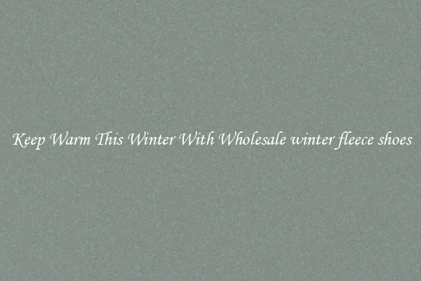Keep Warm This Winter With Wholesale winter fleece shoes