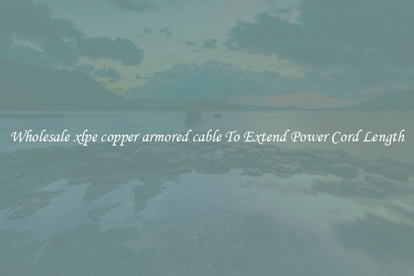 Wholesale xlpe copper armored cable To Extend Power Cord Length