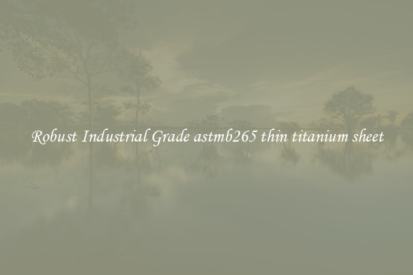 Robust Industrial Grade astmb265 thin titanium sheet