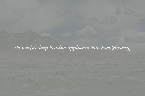 Powerful deep heating appliance For Fast Heating